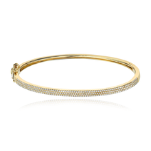Load image into Gallery viewer, Three Line Pave Bangle
