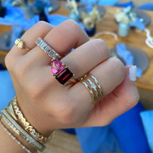 Load image into Gallery viewer, Three Line Solitaire Diamond Ring
