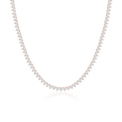 Three Prong Tennis Necklace