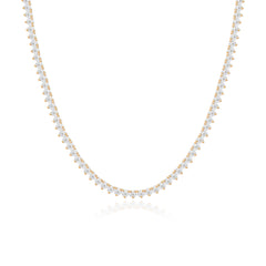 Three Prong Tennis Necklace