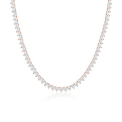 Three Prong Tennis Necklace