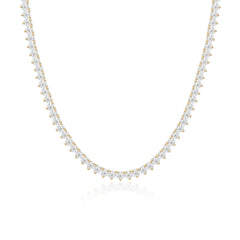 Three Prong Tennis Necklace