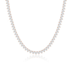 Three Prong Tennis Necklace