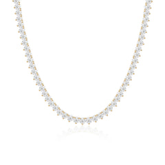 Three Prong Tennis Necklace