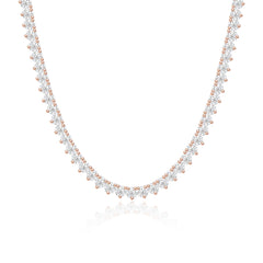 Three Prong Tennis Necklace