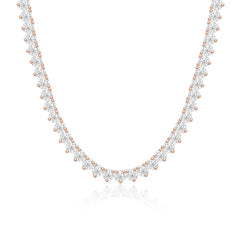 Three Prong Tennis Necklace