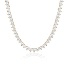 Three Prong Tennis Necklace