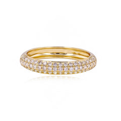 Three-Row Diamond Ring