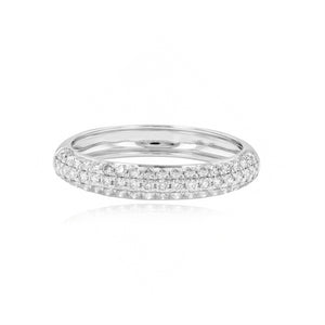 Three-Row Diamond Ring