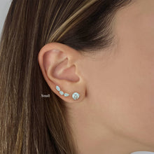 Load image into Gallery viewer, Three Lab Diamond Crawler Earring
