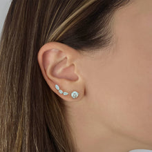 Load image into Gallery viewer, Three Lab Diamond Crawler Earring
