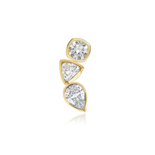 Load image into Gallery viewer, Three Diamond Climber Earring
