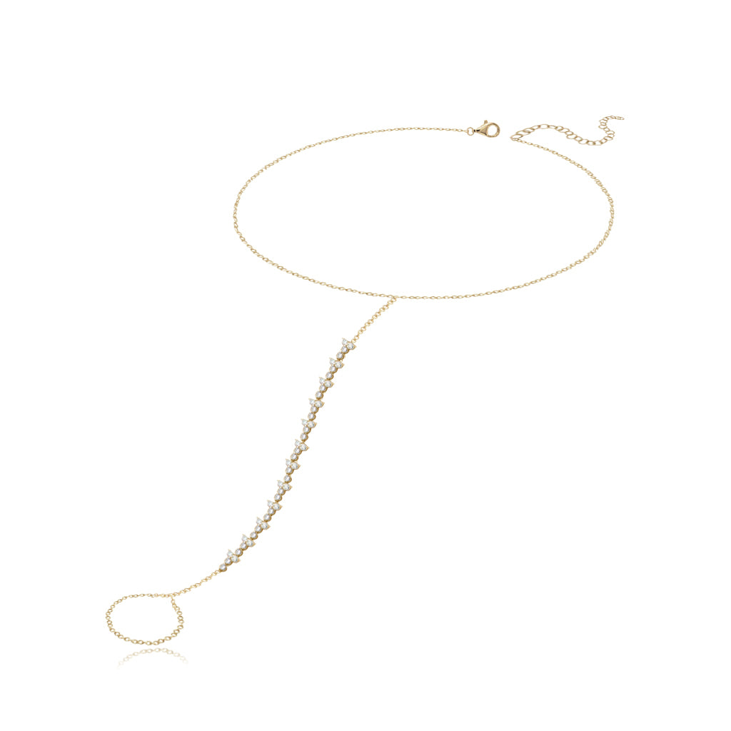 Trio diamonds hand chain