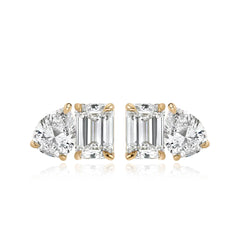 Two-Diamond Stud Earring (Single)
