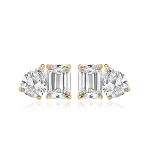 Two-Diamond Stud Earring (Single)