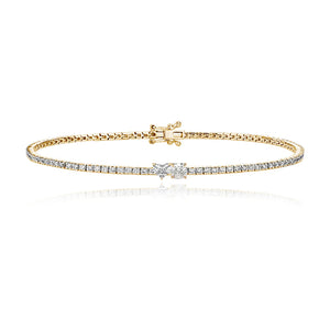 Two-Diamonds Tennis Bracelet