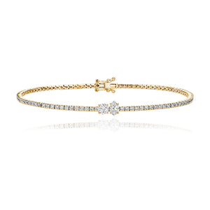 Two-Diamonds Tennis Bracelet