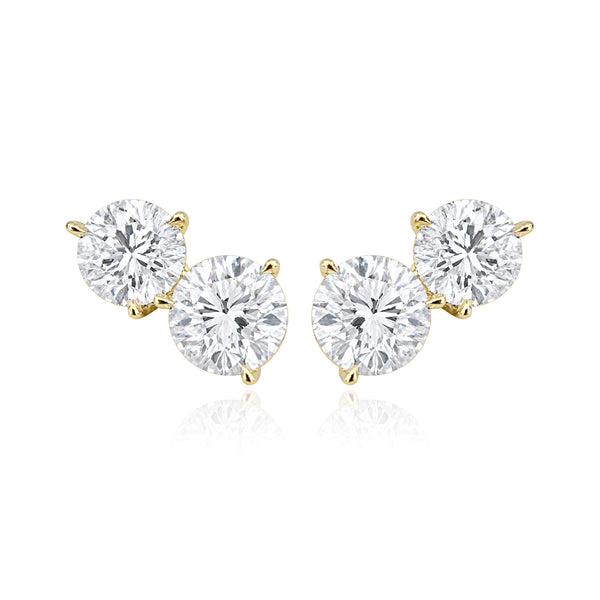 Two Lab Diamond Earrings
