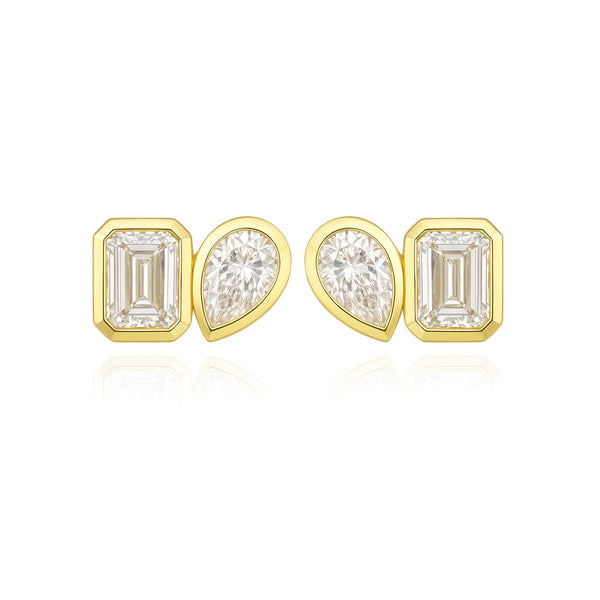Two Multi Shape Lab Diamond Earrings