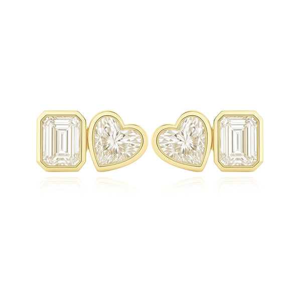 Two Multi Shape Lab Diamond Earrings