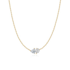 Two Lab Diamond Necklace 2CT