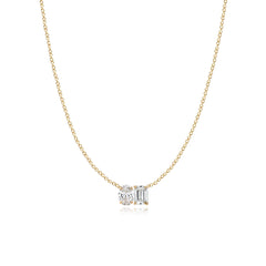 Two Lab Diamond Necklace 2CT