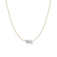 Two Lab Diamond Necklace 2CT