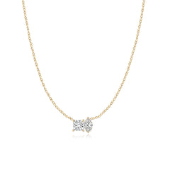 Two Lab Diamond Necklace 2CT