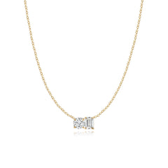 Two Lab Diamond Necklace 2CT