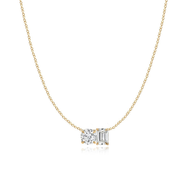 Two Lab Diamond Necklace 3CT
