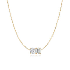 Two Lab Diamond Necklace 4CT
