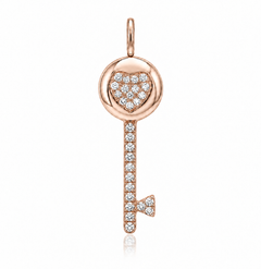 Heart Key Charm