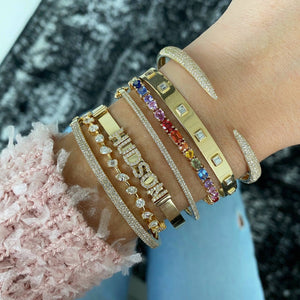 Two Line Pave Bangle