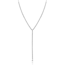 Load image into Gallery viewer, Pear Drop Lariat Tennis Necklace
