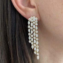 Load image into Gallery viewer, Cascade Marquise and Round Diamond Earrings
