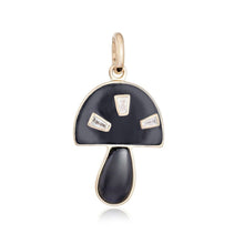 Load image into Gallery viewer, Black Mushroom Charm with Baguette Diamonds
