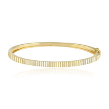 Load image into Gallery viewer, Slim Fluted Pave Bangle
