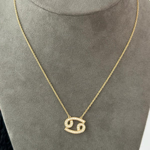 Zodiac Sign Diamond Necklace