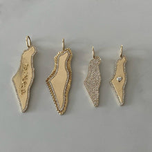 Load image into Gallery viewer, Diamond Pave Outline Map of Israel
