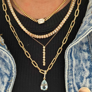 Multi Shape Bezel Diamond Necklace