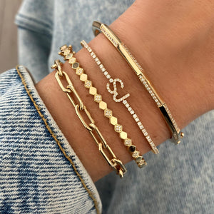 Rounded Paperclip Chain Bracelet