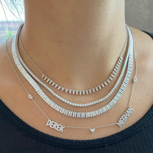 Load image into Gallery viewer, Baguette Diamond Chain Necklace
