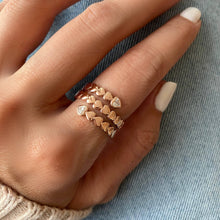 Load image into Gallery viewer, Golden Diamonds Swirl Ring
