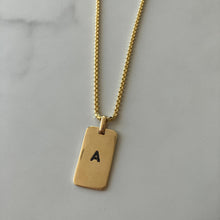 Load image into Gallery viewer, Men’s Diamond Initials Dog Tag Charm
