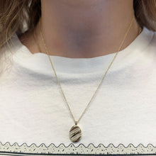 Load image into Gallery viewer, Oval Double Pave Stripe Necklace
