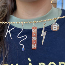 Load image into Gallery viewer, Date Pave Plate Charm
