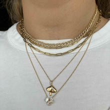 Load image into Gallery viewer, Mushroom Gold and Diamond Necklace

