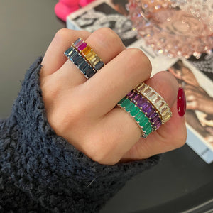 Emerald Eternity Ring Emerald Cut