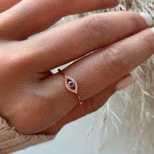 Load image into Gallery viewer, Mini Cutout Evil Eye Ring

