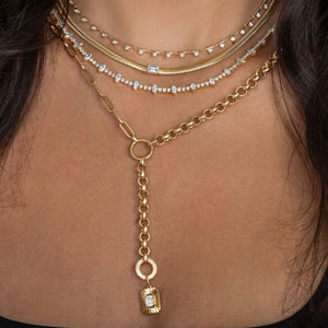 Small Circle Diamond Openable Clasp
